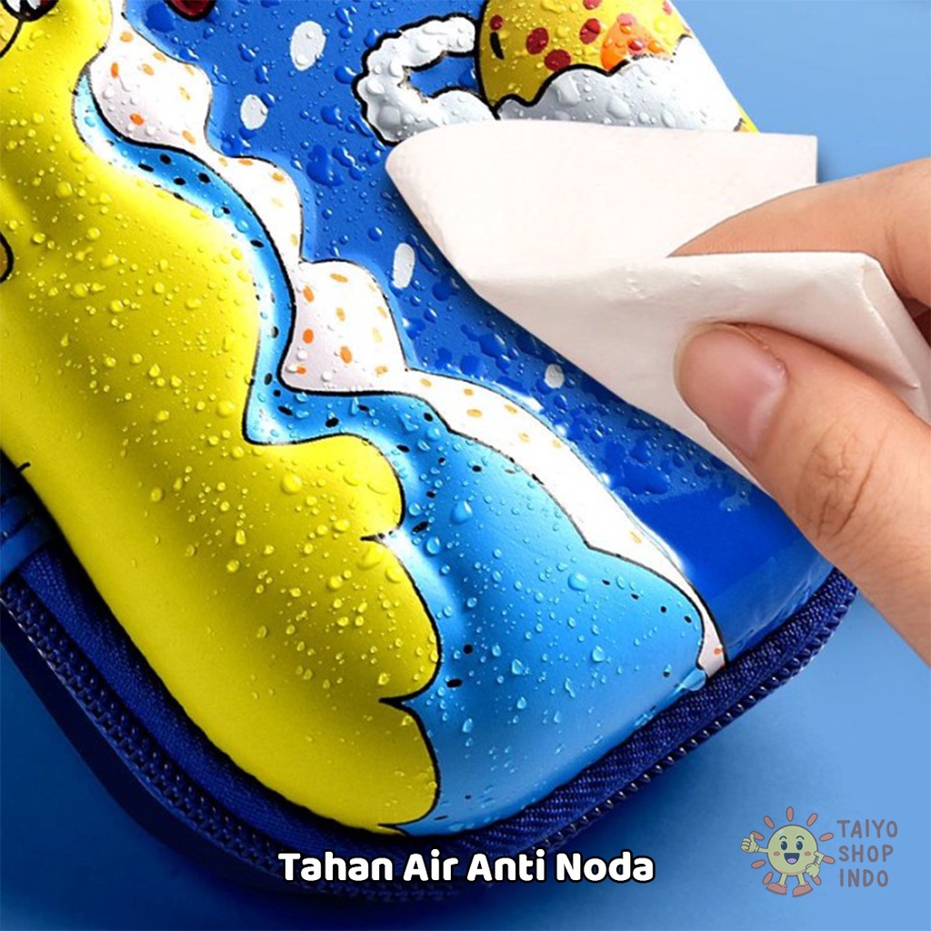 

iK! TAIYO Tempat Pensil Anak 3D Karakter Kotak Pensil Sekolah Gambar Timbul EVA Anti Air Pencil Case