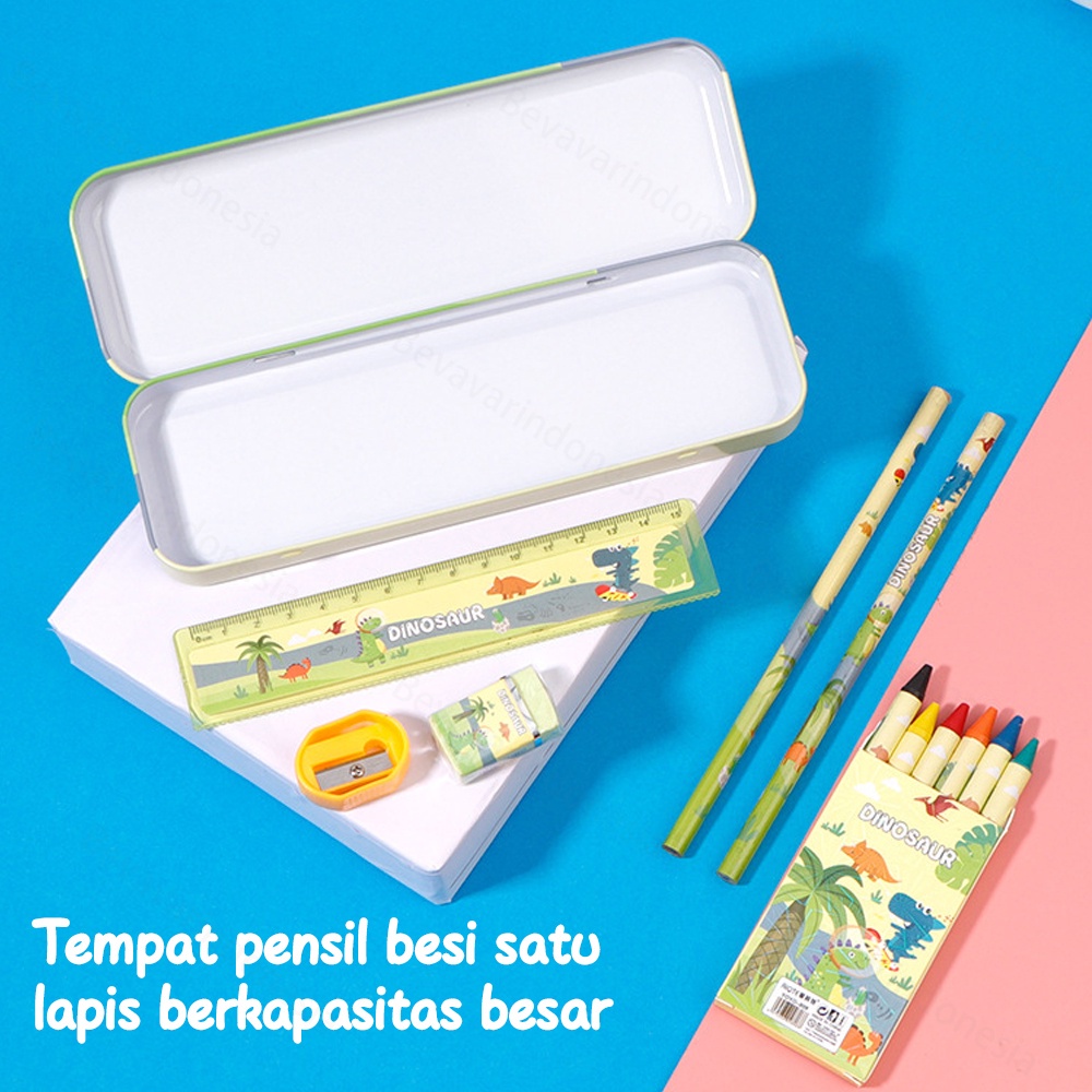 

iK! BEVAVAR Alat Tulis Anak Set Tempat Pensil Lucu Untuk Hadiah Anak Stationery 6In1