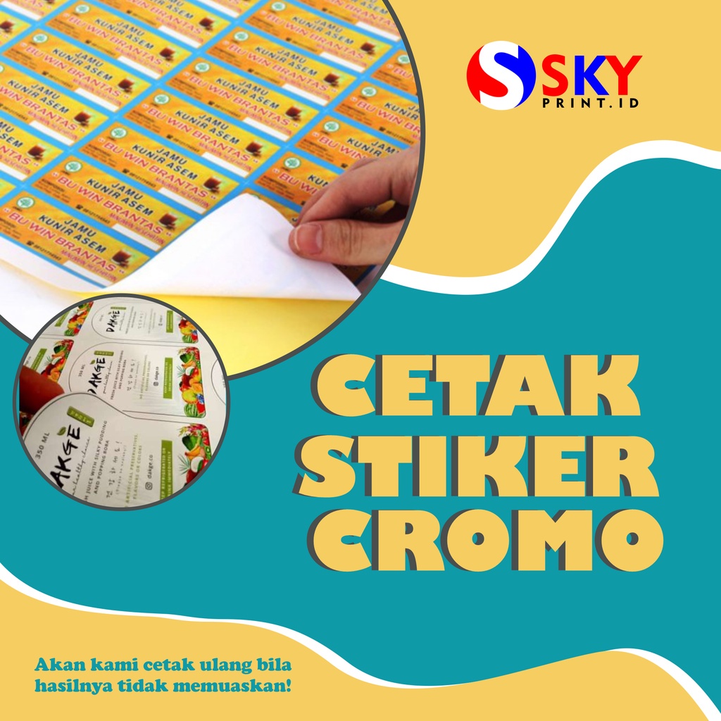 

IK! CETAK STIKER Label CHROMO MURAH A3+ / Sudah Termasuk Print and Cut