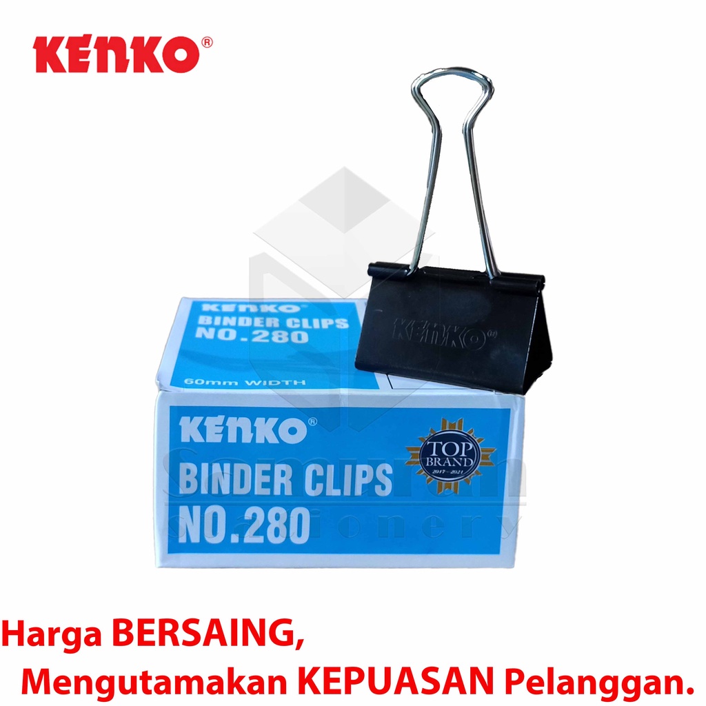 

iK! Binder Clips No. 280 Kenko / Clip Hitam Tebal / Klip Jepit Kertas Besar Lebar 60 mm