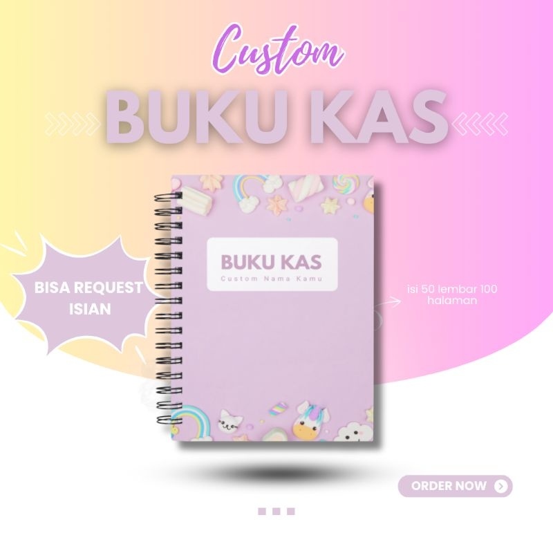 

IK! BUKU KAS HARIAN CUSTOM RING SPIRAL BUKU KAS BULANAN
