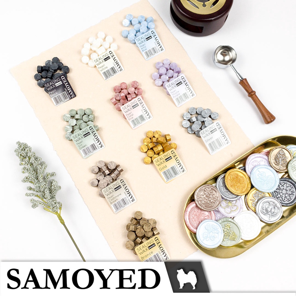 

iK! SAMOYED WXBD-35 Lilin Segel / Stempel Surat / Undangan / Seal / Sealing Wax Beads Metallic /