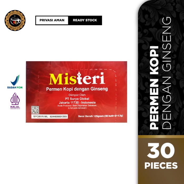 

Promo Permen Misteri Candy 30Pcs - Permen Kopi Dengan Ginseng Original Bpom Ready