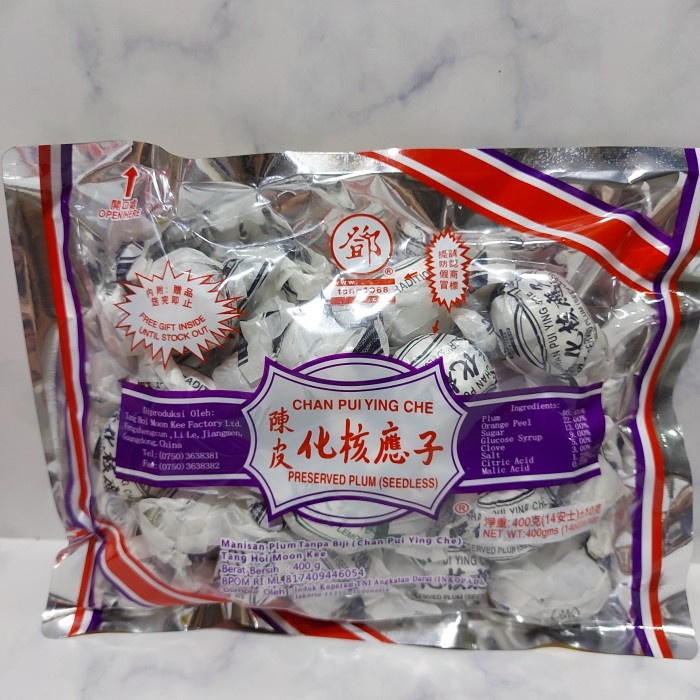 

Terlaris Chan Pui Ying Che Preserved Plum (Seedless) Manisan Plum Tanpa Biji Ready