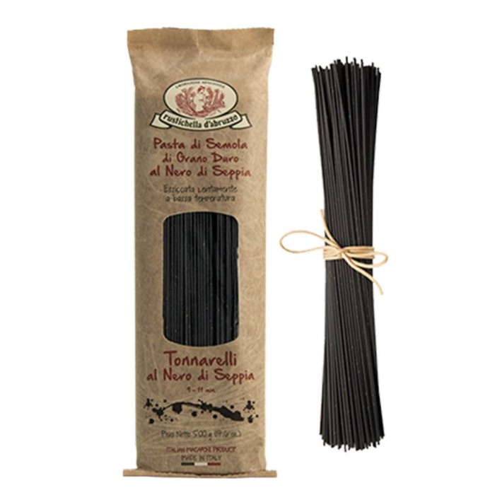 

Ready La Rustichella Tonnarelli Spaghetti Nero Black Squid Ink Pasta Mi Ital