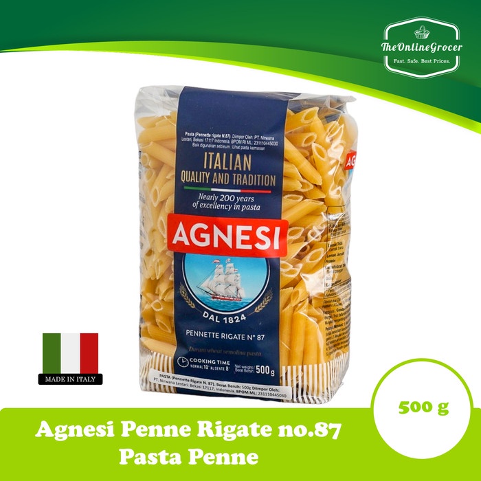 

Ready Agnesi Penne Rigate 500G - Pasta Penne