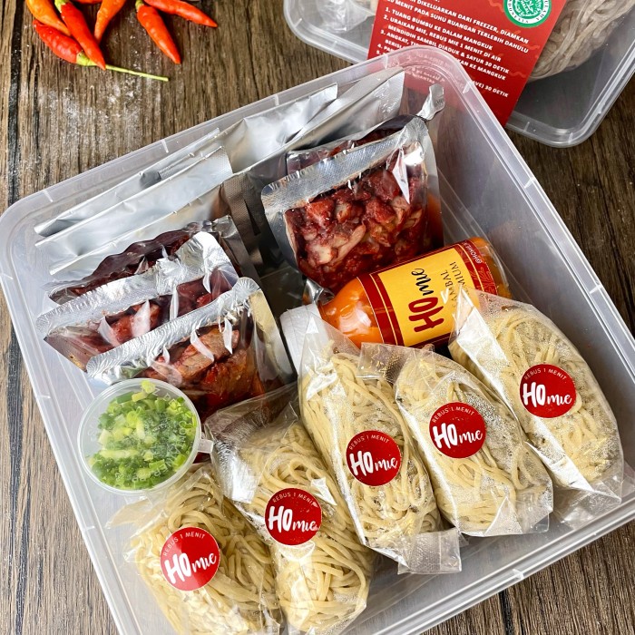 

Ready Bakmie Frozen Ayam Panggang Halal Kemasan Beku Homie Isi 5Pcs - Halus