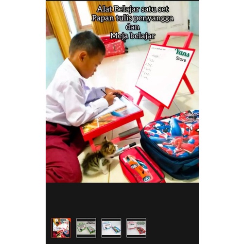 

iK! satu paket alat belajar tulis anak/papan tulis anak dengan penyangga/1set alat tulis meja