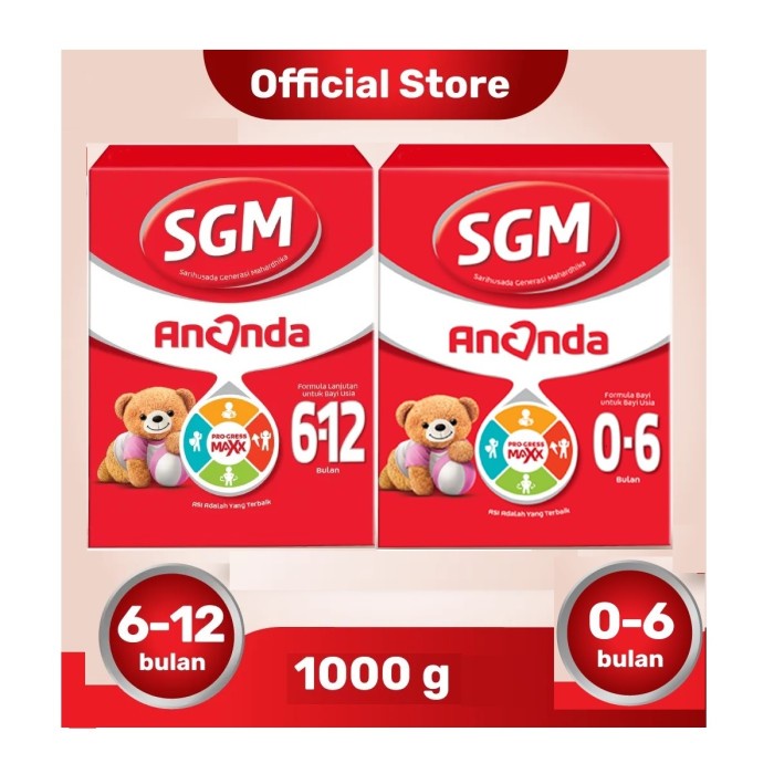 sgm ananda 0-6/6-12 1000gr/ susu sgm ananda 1 dan 2