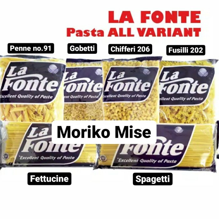 

Ready La Fonte Fusilli / Chifferi Rigate / Penezite Rigate / Gobetti