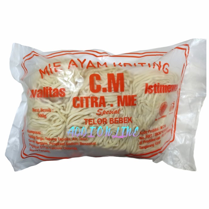 

Ready Mie Ayam Kriting C.M (Citra Mie) Spesial Telur Bebek 500G