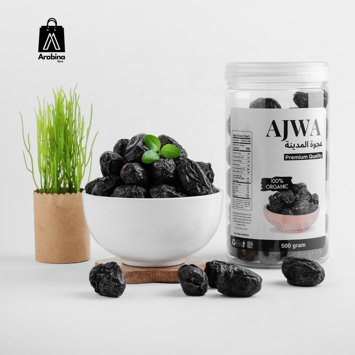 

HJK kurma ajwa qurma nabi al madinah jumbo premium original 500gr 1kg
