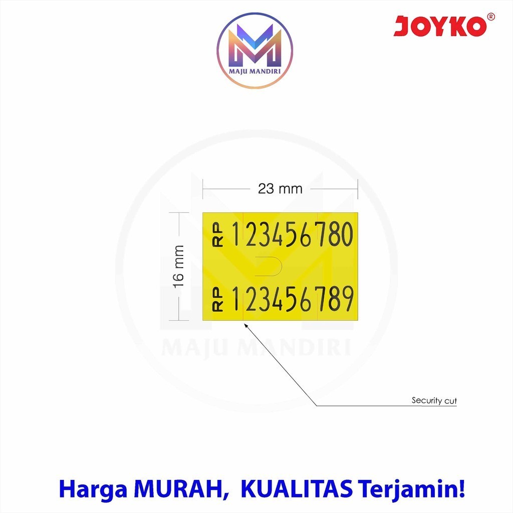 

iK! Kertas Label Rol Joyko 2 Baris Kuning LB-P2CY / Reffil Kertas MX 6600a