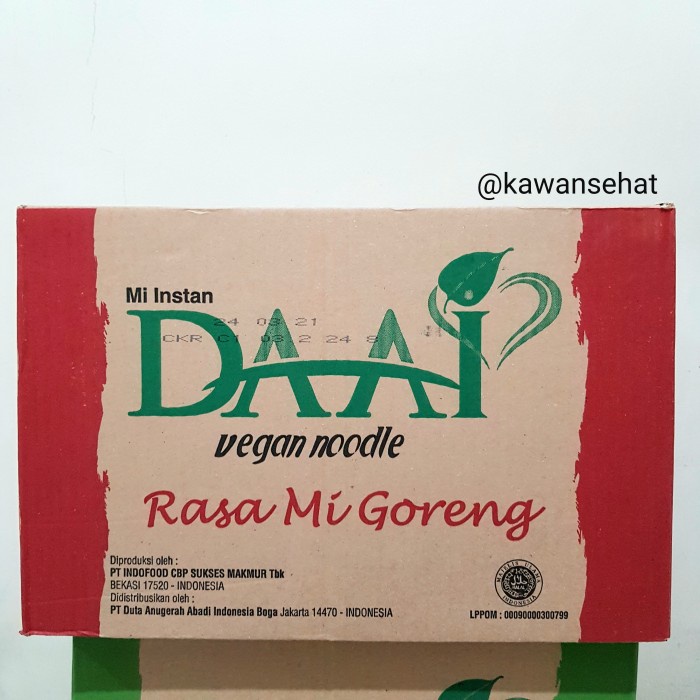 

Mie Instan Daai Vegan Noodle 1 dus (40 bungkus) Mie Daai Mie Vegan