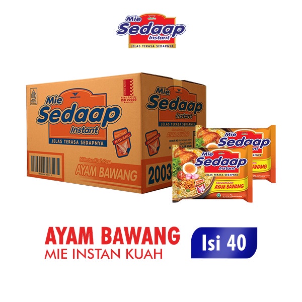

Sedaap Mie Instan Ayam Bawang 70 gr Dus (Isi 40 pcs)