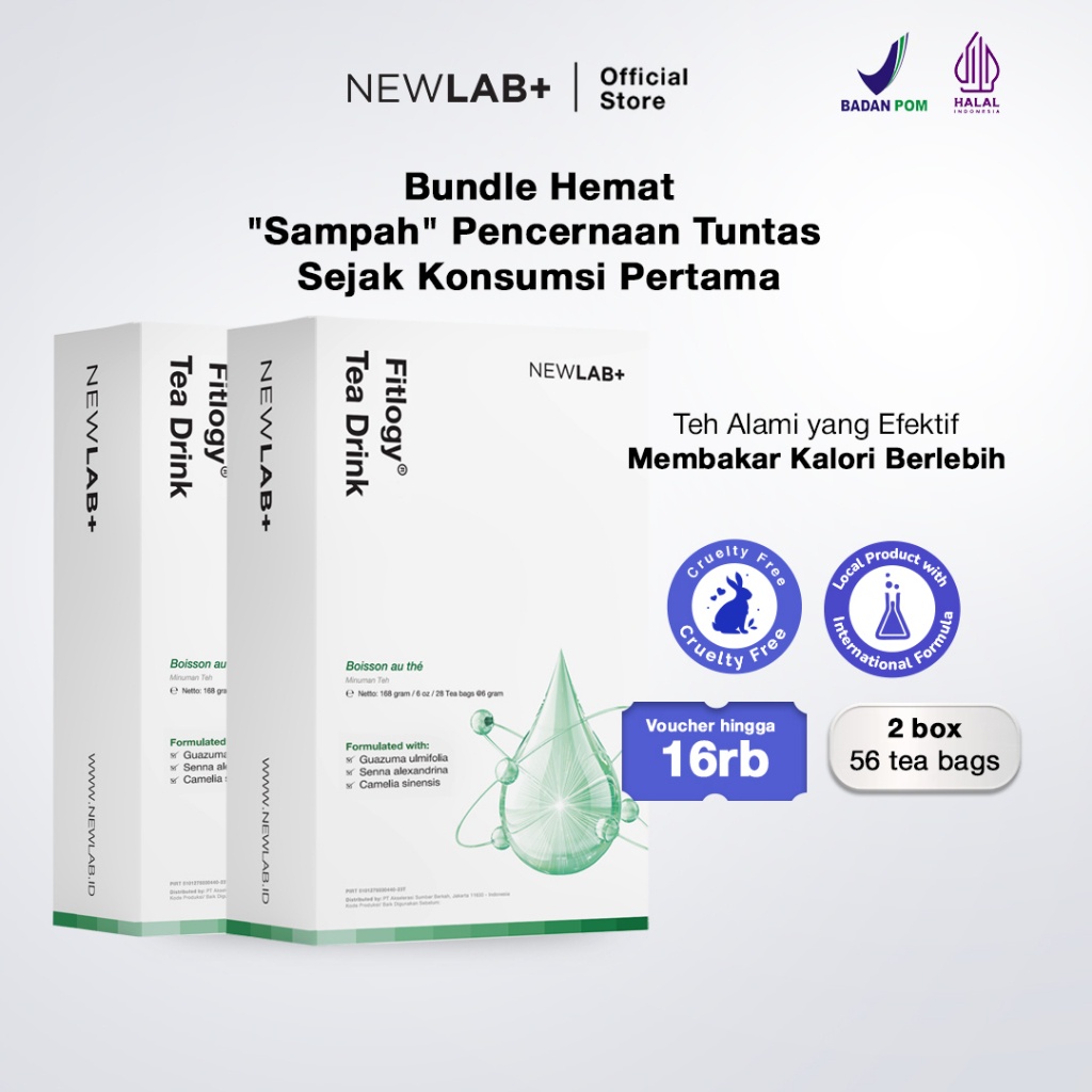 

( PROMO ) NewLab Paket Hemat 2 Teh Detox Teh Diet Teh Pelangsing Slimming Tea BEST SELLER
