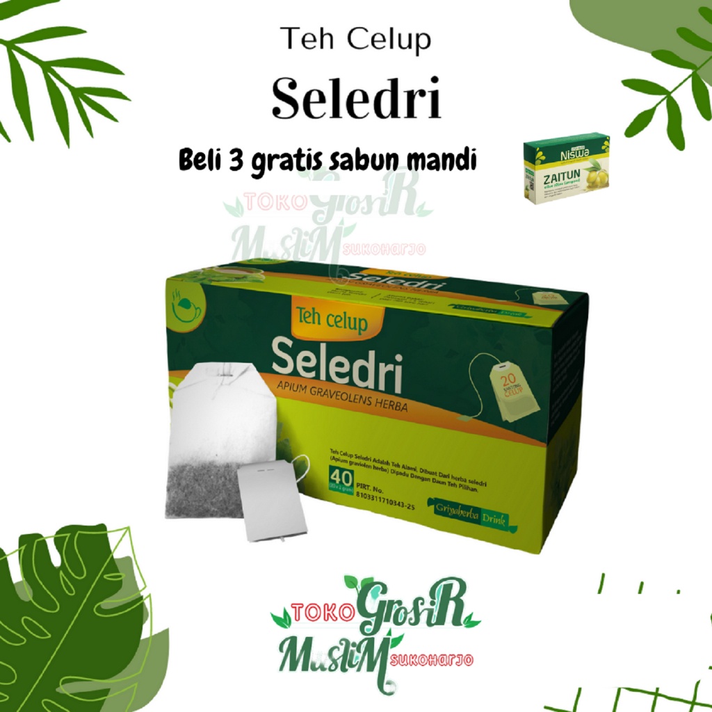 

( PROMO ) Teh Daun Seledri Obat herbal alami untuk menurunkan tekanan darah tinggi dengan Teh Herbal