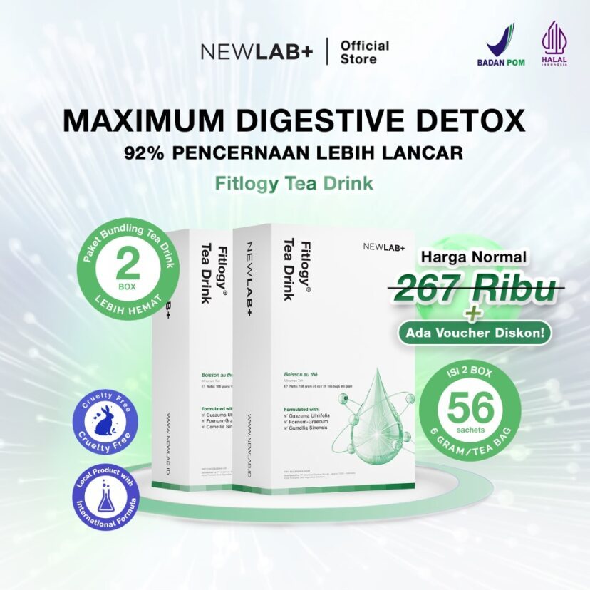 

( PROMO ) (MEMBERSHIP SPECIAL) NEWLAB Paket Hemat 2 Teh Detox Reguler Teh Diet Teh Pelangsing
