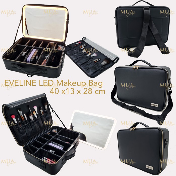 Tas Makeup Lampu/ Led Makeupartist Bag Mua Beauty Case Eveline