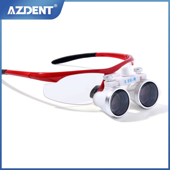 Denta Glow AZDENT Dental Surgical Loupes 3.5X Binocular Magnifying Glass Loupe Surgery Magnifier Med