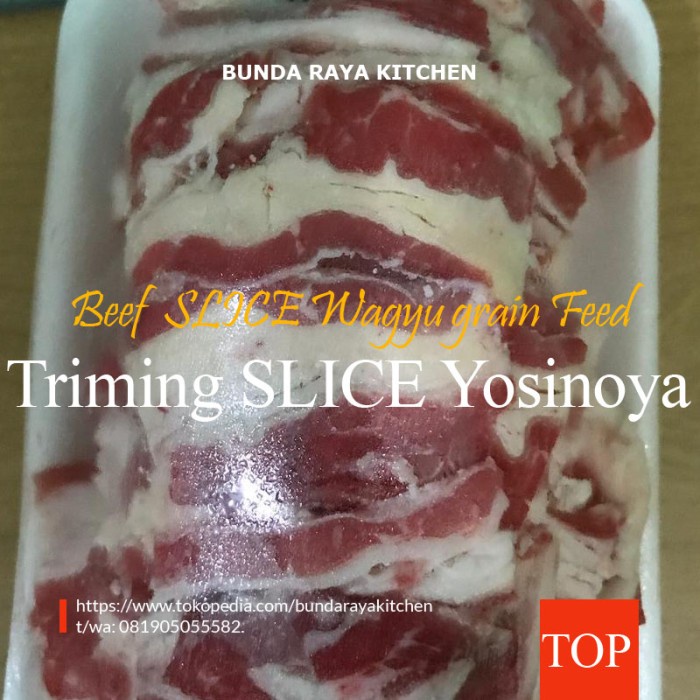 

HJK Premium Beef / Yosinoya Slice Trim / 500 gr/ Harga Low Resto Qualiity