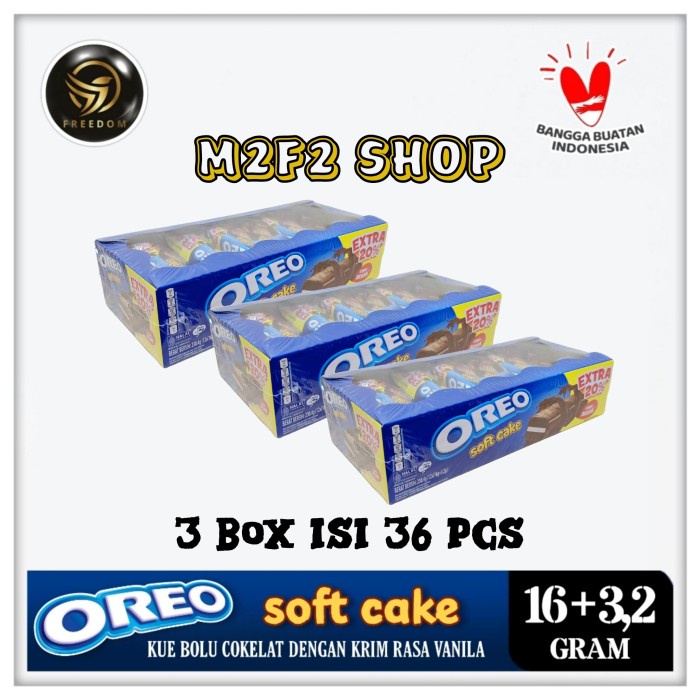 

Oreo Soft Cake Chocolate Cream Vanilla Kue Bolu Cokelat Krim Vanila - 16 gr (Harga 3 Box)