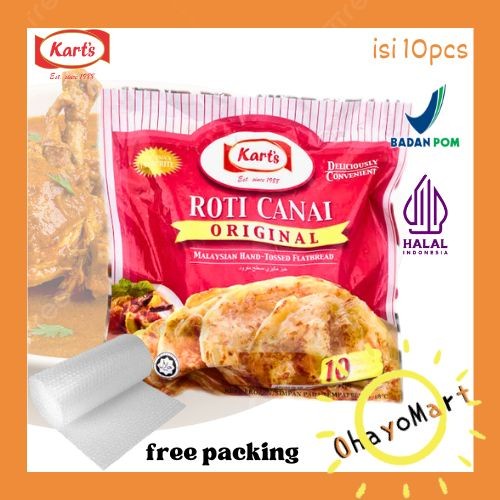 

Karts Roti Canai Original / Roti Maryam / Tossed Flatbread Halal 580gr