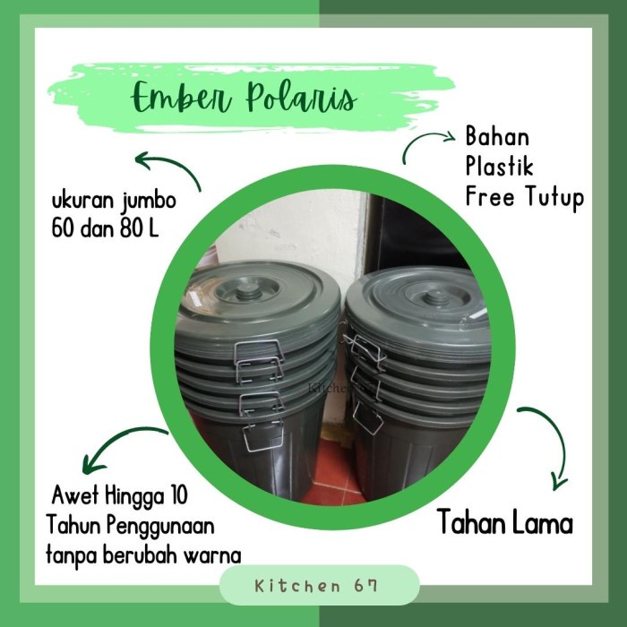 New NEW Ember tutup besar 60 liter , 80 Liter - Ember Jumbo Free Gayung Berkualitas