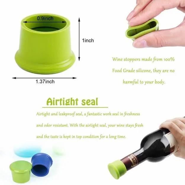 Tutupan Silikon Botol Kaca Tutup Silicone Wine Kecap Saus Cup Sealer