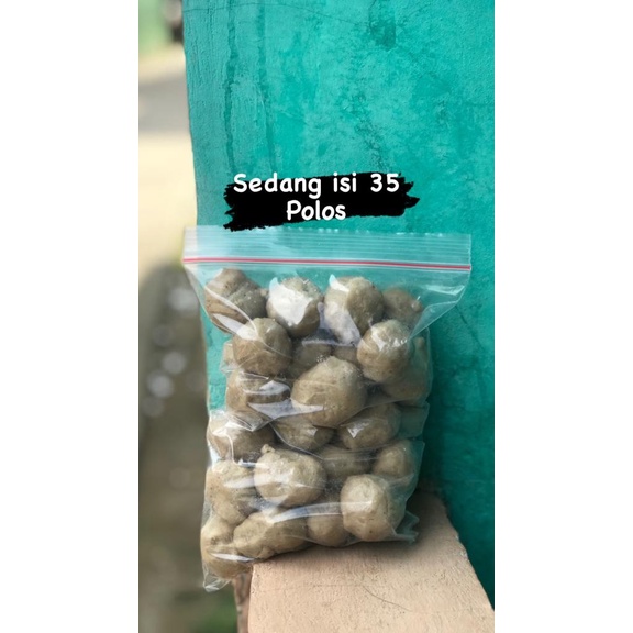 

Bakso Sapi Ukuran Sedang Polos Gratis Bumbu Kuah Isi 35 Butir
