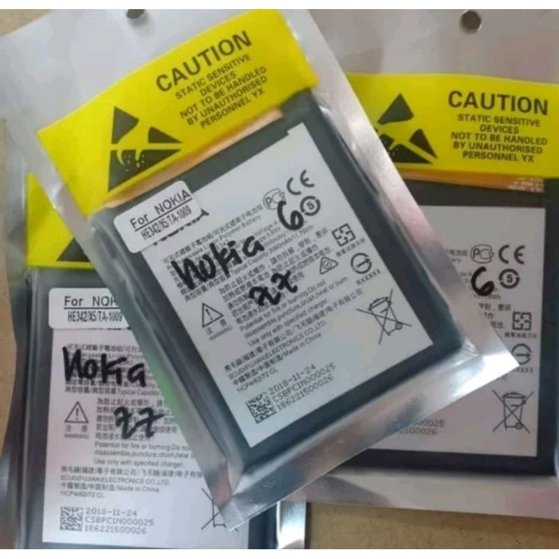 Battery Baterai Original Nokia 6.1 Plus X6 / Nokia 5.1 Plus X5 He342 He-342