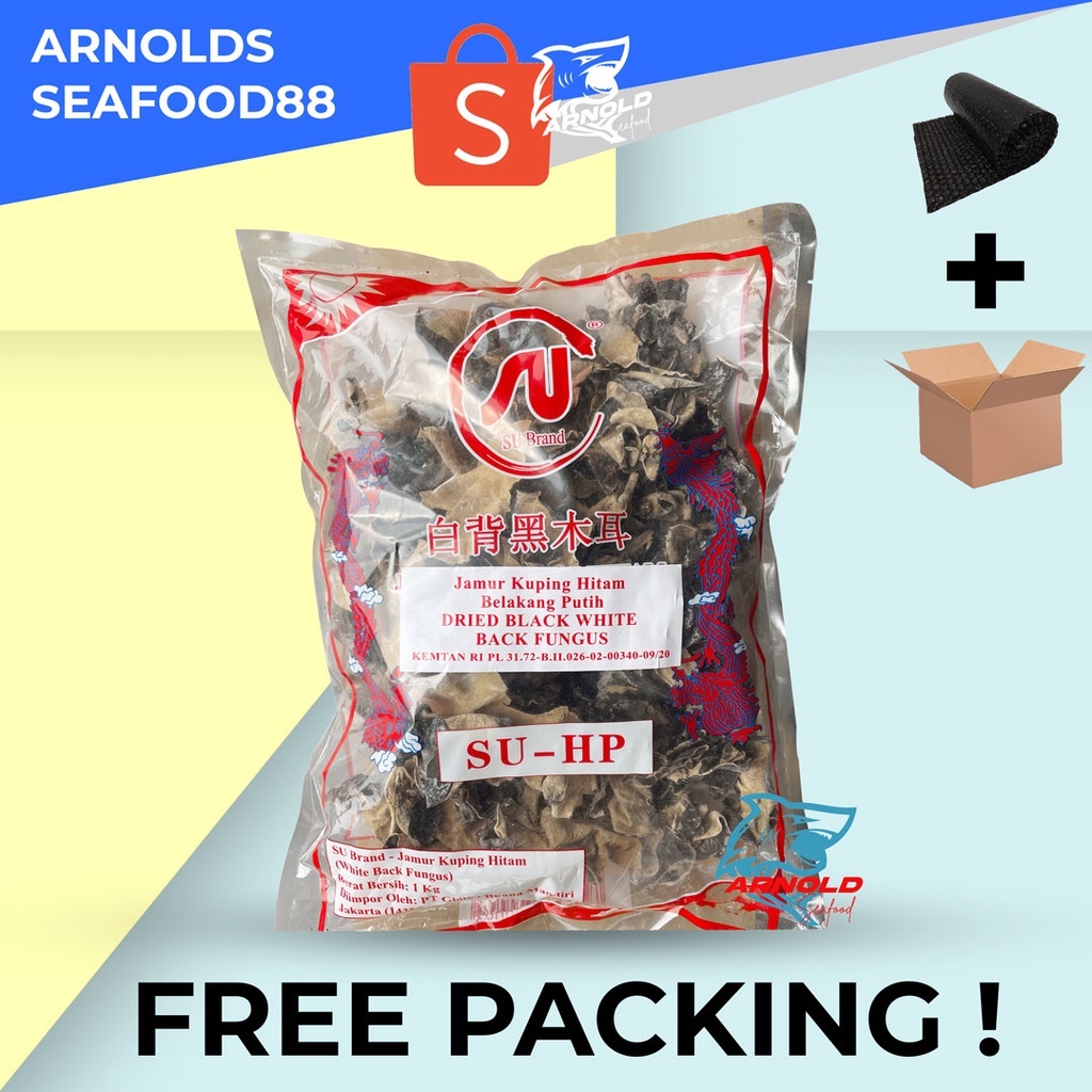 

Jamur Kuping Hitam Putih 1 KG / White Back Fungus SUHP1 Brand