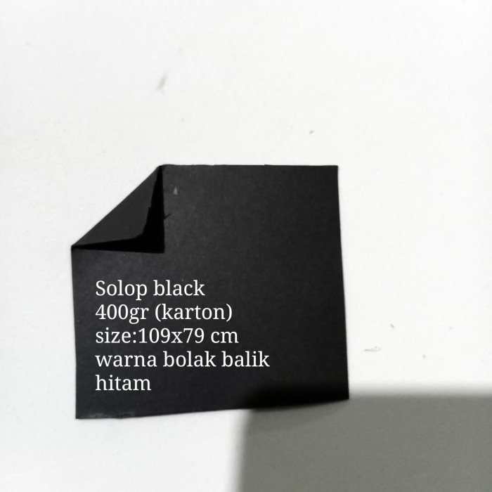 

KARTON HITAM POLOS 400GR/ KARTON HITAM BOLAK BALIK/ BLACK CARD
