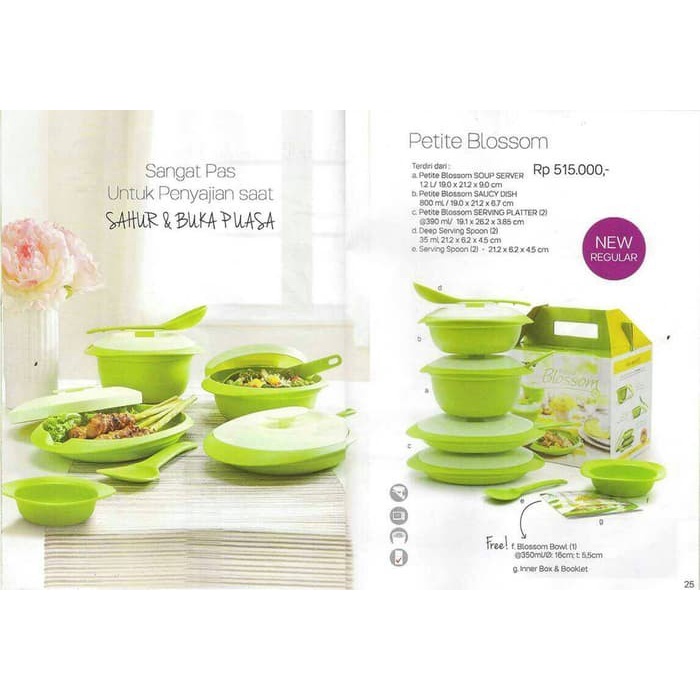 Tupperware Petite Blossom Set - Asli