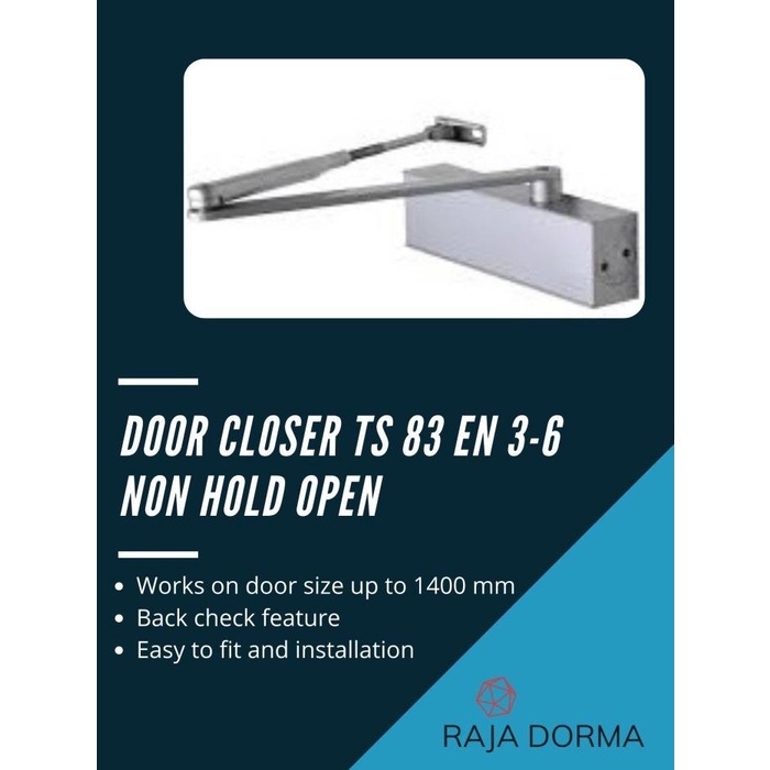 Door Closer Dorma TS 83 EN 3-6 Non Hold Open Dormakaba TS 83 NHO