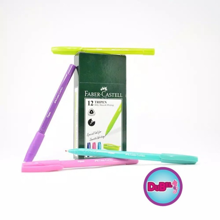 

ATKJaya- Pulpen Tripen Faber Castell Hitam 0.7mm isi 12 pcs Bonus 2 pc