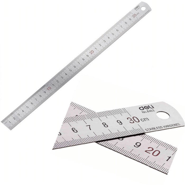 

ATKJaya- PENGGARIS MISTAR BESI STAINLESS 30 CM TEBAL BAGUS DELI 8463