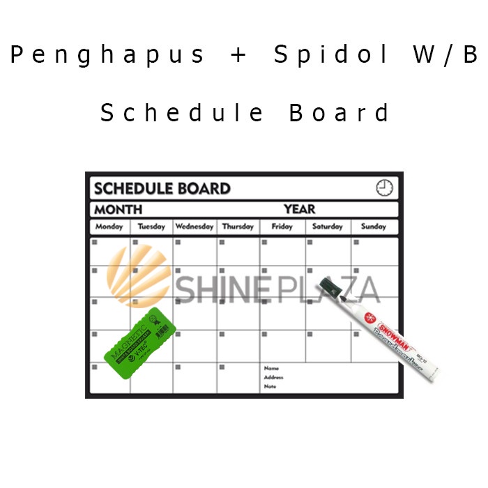 

ATKJaya- [FLASH SALE] Schedule Board - Spidol Whiteboard Snowman - Penghapus