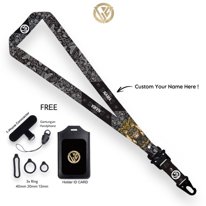 

ATKJaya- Lanyard Craft Custom Nama Java Gatot Series Gantungan Holder ID Card