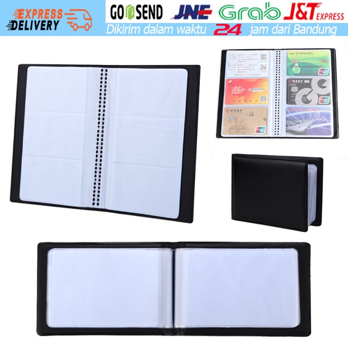 ATKJaya- Name Card Holder Book Bussines Card Organizer Album Kartu Nama Dompet Tempat Penyimpanan