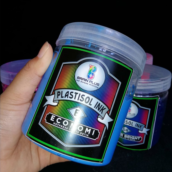 

ATKJaya- Tinta Sablon PLASTISOL FLOURESCENT Brain Plus BIRU 500gr
