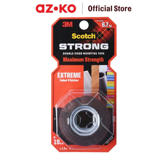 

ATKJaya- AZKO Scotch 3m Mounting Tape Extreme 19 Mm X 1.5 Mtr