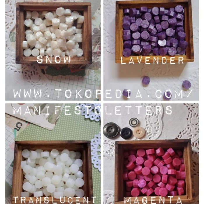 

ATKJaya- Sealing Wax Beads Octagon segel granule journaling fire paint stamp