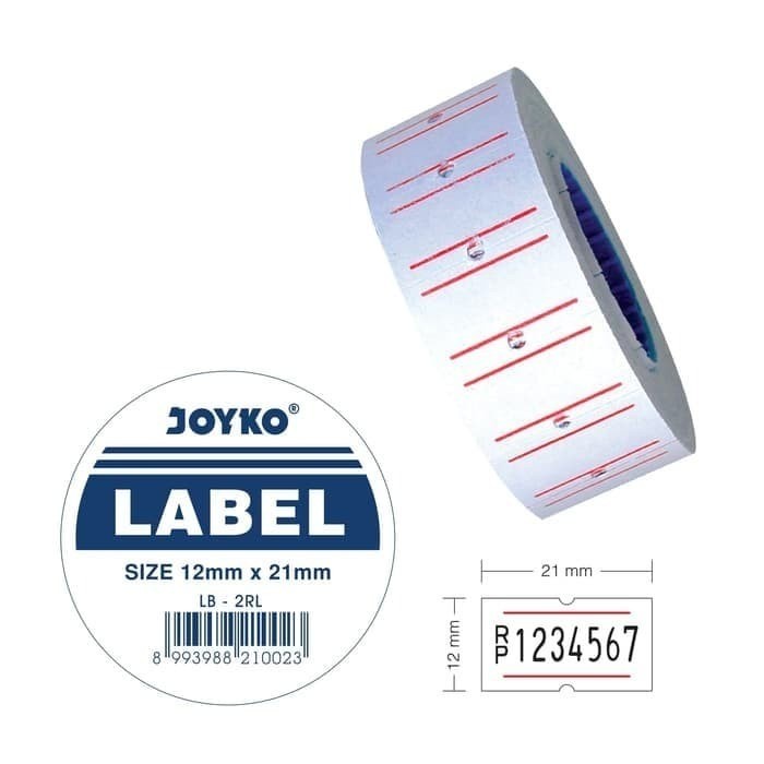 

ATKJaya- Kertas Label Harga Joyko LB2RL 1 Baris Warna Putih Isi 10 Roll MX5500M