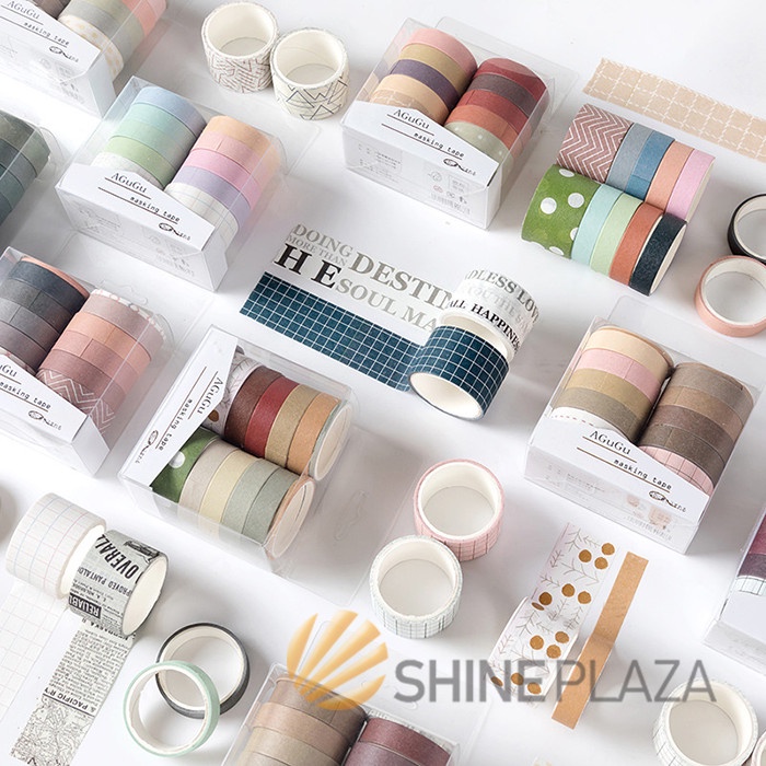 

ATKJaya- Masking Tape Agugu Style Set 10 pcs - Washi Tape Solasi Kertas Lucu