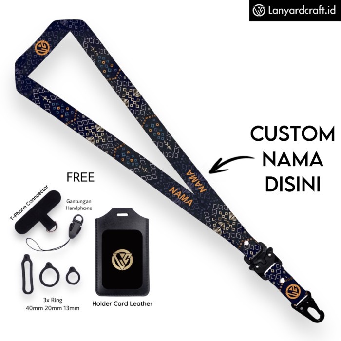 

ATKJaya- [JKT-CH] Lanyard Craft Custom Nama Ethnic Nusantara Series Request Nama Satuan Gantungan