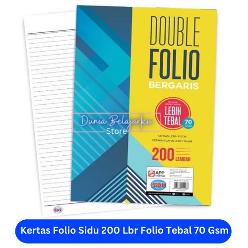 

ATKJaya- Kertas Folio Bergaris Sidu 200 Lbr Double Folio Tebal 70 Gsm