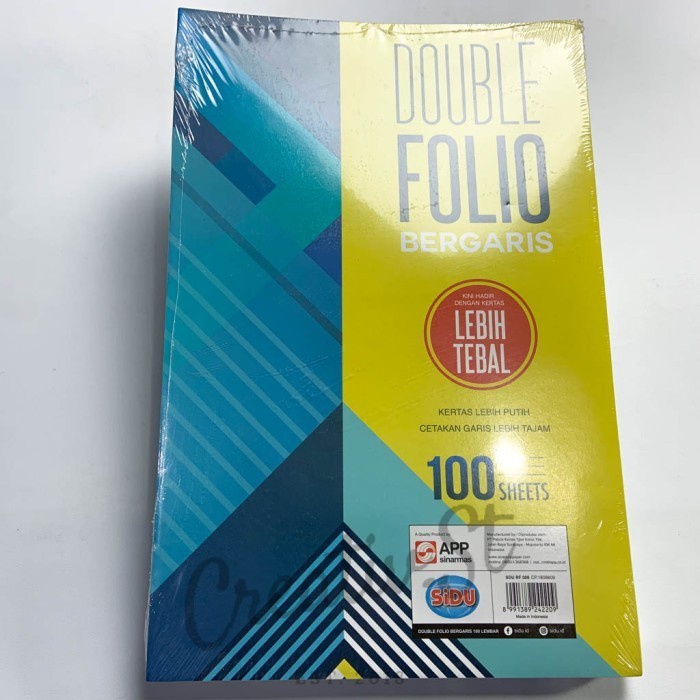 

ATKJaya- Kertas Double Folio Bergaris Sinar Dunia 100 Lembar (1 pak)