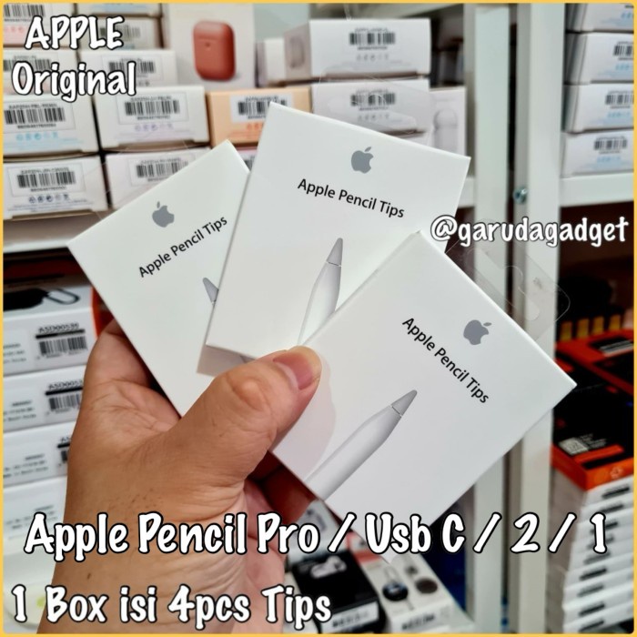 

ORIGINAL TIPS APPLE PENCIL PRO / USB C / 2 / 1 REPLACEMENT TIP NIB UJUNG PENSIL IPAD PRO AIR MINI