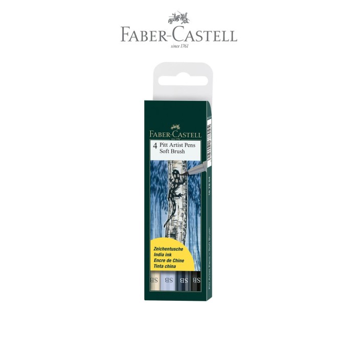 

FABER-CASTELL PITT ARTIST PEN SOFT BRUSH SET 4